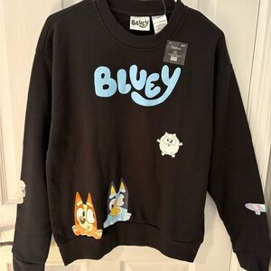 NWT Bluey Black Crewneck Sweatshirt size Small